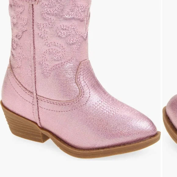Tucker + Tate Sparkling Pink Kids Cowboy Boots - Picture 5 of 8